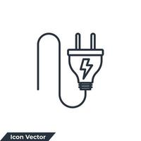 plug icoon logo vector illustratie. elektrisch plug teken symbool sjabloon voor grafisch en web ontwerp verzameling