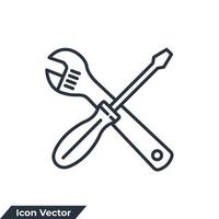 gereedschap icoon logo vector illustratie. instelling symbool sjabloon voor grafisch en web ontwerp verzameling