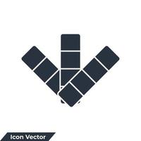 kleur swatch icoon logo vector illustratie. kleur palet schrijfbehoeften gevulde symbool sjabloon voor grafisch en web ontwerp verzameling