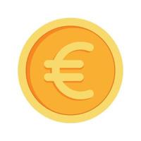 geanimeerd euro munt icoon clip art voor bedrijf en financiën geld elementen vector illustratie