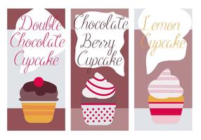 Gratis Leuke Cupcakes Vector Achtergrond