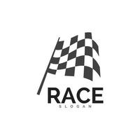 race vlagpictogram, eenvoudig ontwerp illustratie vector