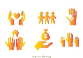 Donate Pictogrammen vector