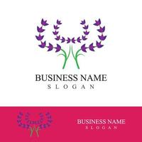 verse lavendel bloem logo vector