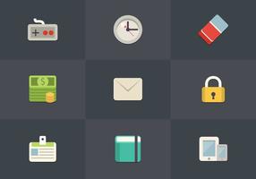 Gratis Flat Icon Set 08 Vector