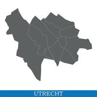 kaart is een stad van Nederland vector