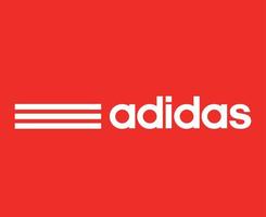 adidas naam symbool logo wit kleren ontwerp icoon abstract Amerikaans voetbal vector illustratie met rood achtergrond