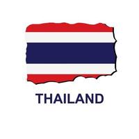 de nationaal vlag van Thailand, interessant vector