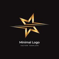 goud ster logo sjabloon. vector illustratie
