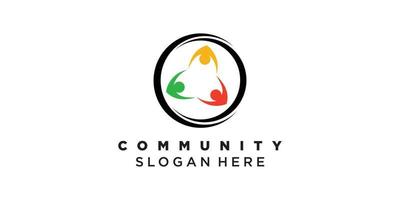 gemeenschap logo verzameling voor sociaal team groep premie vector