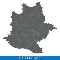 hoog kwaliteit kaart stad van Duitsland vector