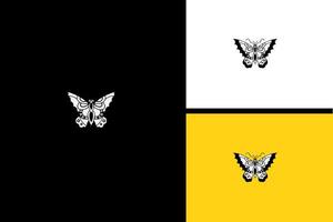 vlinder vector illustratie zwart en wit
