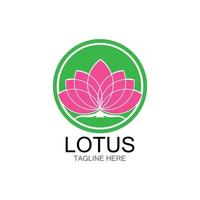 lotusbloemen ontwerp logo sjabloon icoon vector