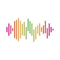 audio technologie muziek- geluid golven vector icoon illustratie