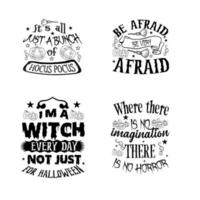 halloween belettering typografie set. gelukkig halloween typografie ontwerp. vector