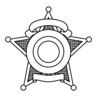 vector illustratie van sheriff insigne