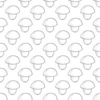 paddestoel naadloos patroon hand- getrokken. , minimalisme, scandinavisch, monochroom, noords. porcini paddestoel textiel behang omhulsel papier achtergrond vector