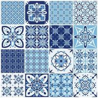 traditionele sierlijke Portugese tegels azulejos. vintage patroon voor textielontwerp. vector