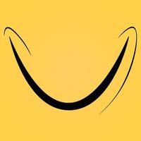 icoon glimlach logo in geel achtergrond vector vlak illustratie