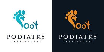 podologie logo ontwerp met gemakkelijk concept premie vector