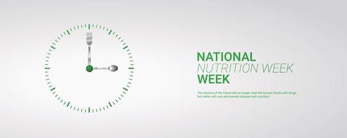 nationaal voeding week opgemerkt elk jaar van september 1e naar 7e vector