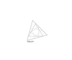 driehoek lijn vector. piramide lijntekeningen. geometrische vorm. logo teken ontwerp vector