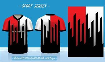 sport- Jersey en t-shirt sjabloon sport- Jersey ontwerp vector model. sport- ontwerp voor Amerikaans voetbal, badminton, racen, gaming Jersey