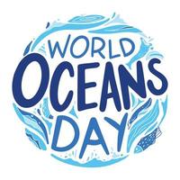 wereld oceanen dag vector