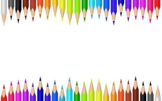 kleurrijk potlood kleuren achtergrond. creatief onderwijs achtergrond vector