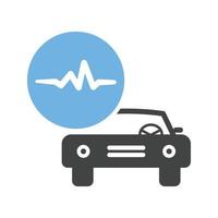 auto Gezondheid glyph blauw en zwart icoon vector