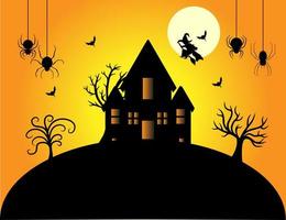 decoratie achtergrond huis halloween illustraties vector