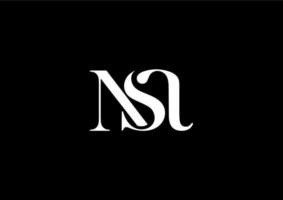 brief nsa logo icoon ontwerp sjabloon elementen vector