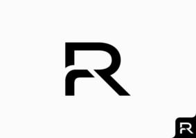 brief r logo ontwerp vlak minimalistische concept vector