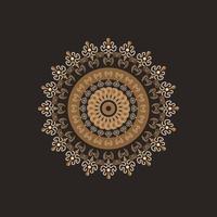 mandala ontwerp. vector ronde cirkel. mandala stijl. decoratief element met goud. bloem mandala. vector illustratie.