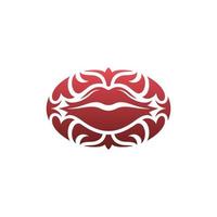 lippen luxe ornament abstract creatief logo vector