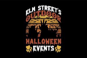 iep straten buitenshuis halloween evenementen, halloween t-shirt ontwerp vector