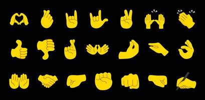 geel hand- bundel symbool vector