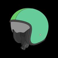 kleur blok helm voor de helft gezicht vector illustratie, helm concept, lijn kunst vector, vector kunst