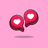 liefde hart tekenfilm vector icoon illustratie. vlak tekenfilm concept