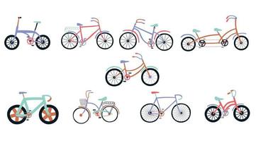 set van schattige fiets. vector illustratie