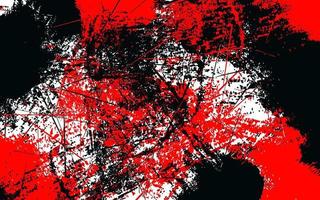 abstract grunge structuur plons verf zwart, rood en wit achtergrond vector