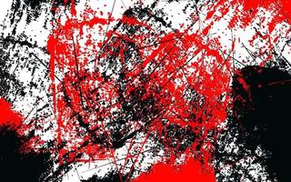 abstract grunge structuur plons verf zwart, rood en wit achtergrond vector