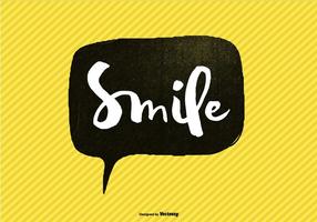 Hand Lettered Smile Speech Bubble Vector