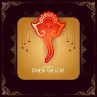 gelukkig ganesh chaturthi cultureel festival elegant achtergrond vector