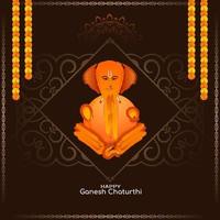 gelukkig ganesh chaturthi Hindoe religieus festival achtergrond ontwerp vector