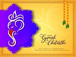 gelukkig ganesh chaturthi Indisch cultureel festival artistiek achtergrond vector