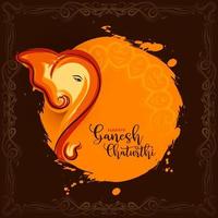 gelukkig ganesh chaturthi Indisch cultureel festival artistiek achtergrond vector