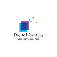 abstract kleurrijk logo digitaal afdrukken, het drukken Diensten, media, technologie en de internetten. met een modern en gemakkelijk concept. vector