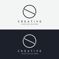 logo ontwerp sjabloon abstract element eerste brief o.symbool van minimalistische en modern concept meetkundig stijl.toekomst logo type. vector