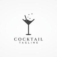 alcohol cocktail logo, nachtclub drankjes.logos voor nachtclubs, bars en meer in vector illustratie concept stijl.